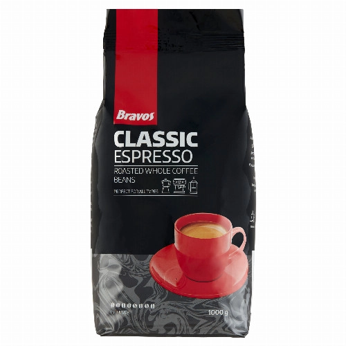 Bravos Classic Espresso pörkölt szemes kávé 1000 g