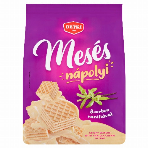 Detki Mesés Nápolyi bourbon vaníliás krémmel töltött ostya 180 g