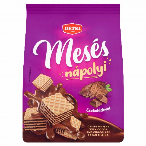 Detki Mesés Nápolyi kakaós-csokoládés krémmel töltött ostya 180 g