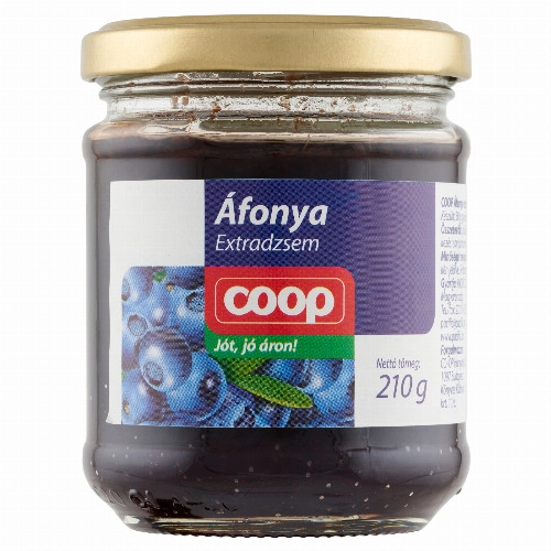 COOP ÁFONYA EXTRA DZSEM 210G