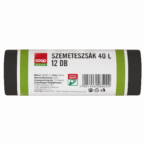 COOP SZEMETESZSÁK 40L 12DB