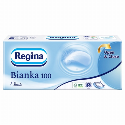 Regina Bianka 100 Classic papír zsebkendő 3 rétegű 100 db