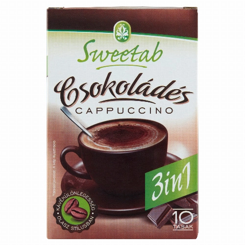 Sweetab 3in1 csokoládés cappuccino azonnal oldódó kávéspecialitás 10 x 10 g (100 g)