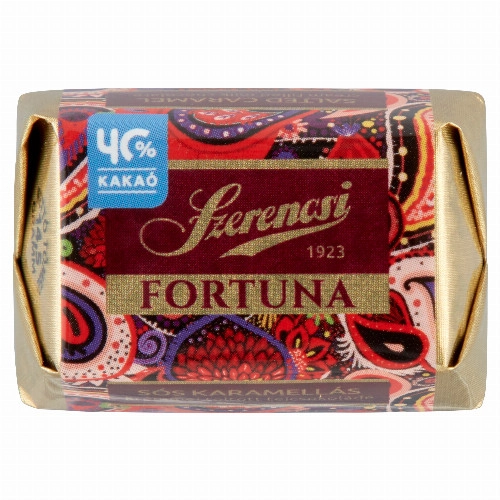 Szerencsi Fortuna sós karamellás krémmel töltött tejcsokoládé 14,5 g