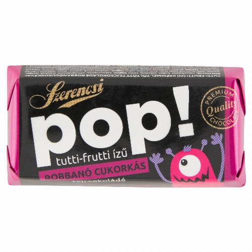 Szerencsi Pop! tutti-frutti ízű krémmel töltött tejcsokoládé robbanócukorkával 22 g