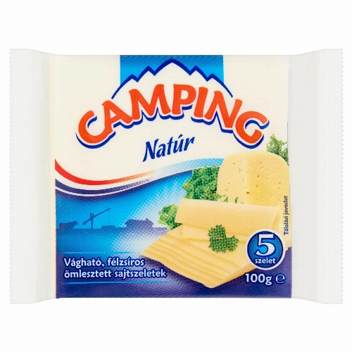 Camping natúr vágható, félzsíros ömlesztett sajtszeletek 5 db 100 g