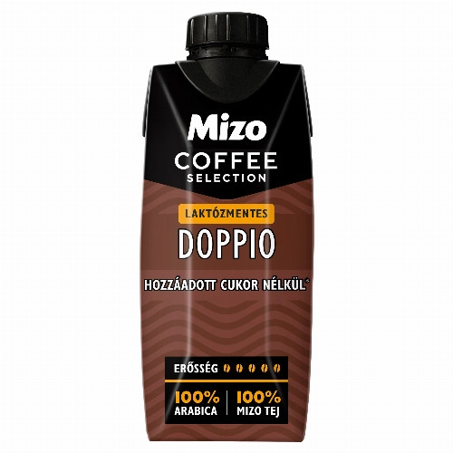 Mizo Coffee Selection Doppio UHT laktózmentes, félzsíros kávés tej édesítőszerekkel 330 ml