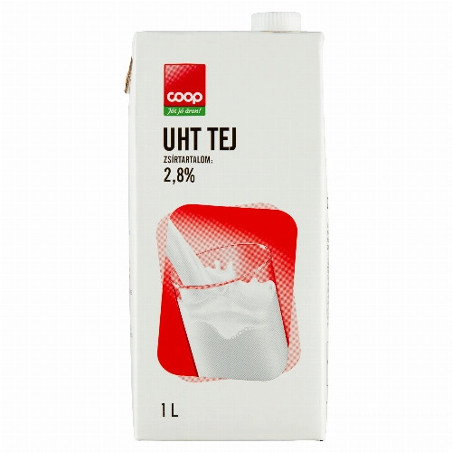 Coop UHT félzsíros tej 2,8% 1 l