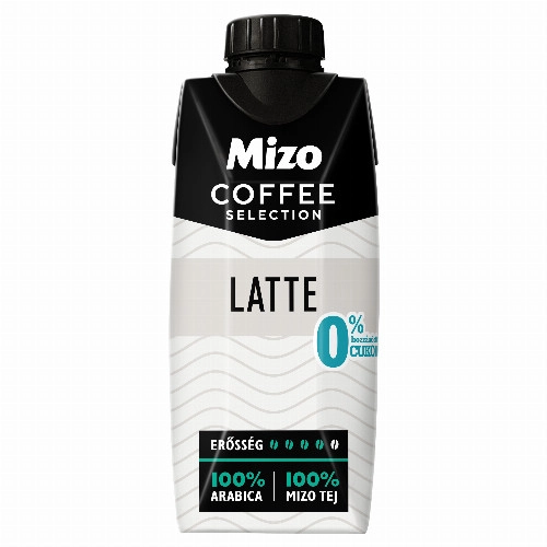 Mizo Coffee Selection Latte UHT zsírszegény kávés tej édesítőszerekkel 330 ml