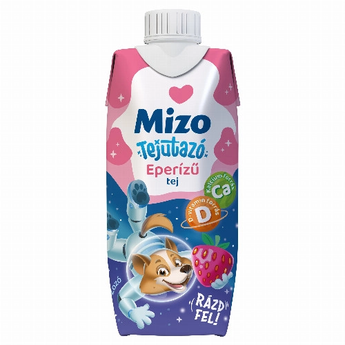 Mizo Tejutazó UHT zsírszegény eperízű tej D-vitaminnal 315 ml