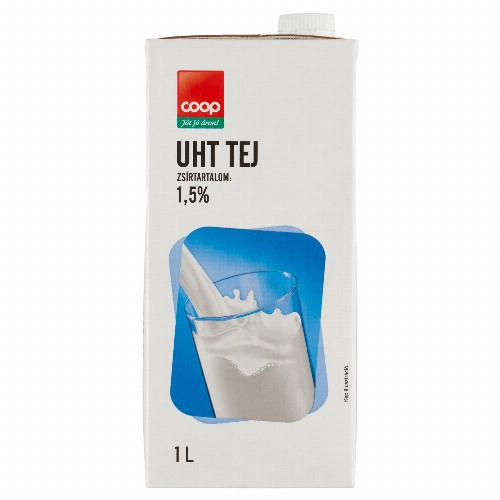 COOP UHT TEJ 1.5% KUPAKOS 1L