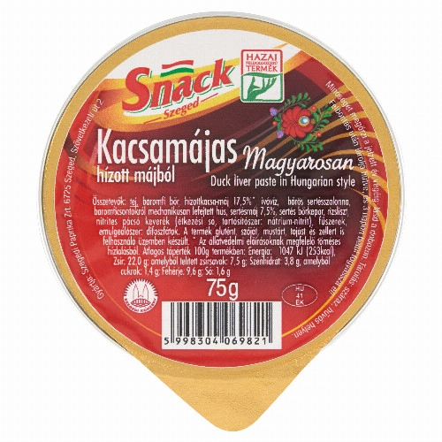 SNACK KACSAMÁJAS MAGYAROSAN 75G