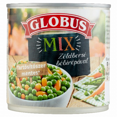 Globus Mix zöldborsó bébirápával 400 g