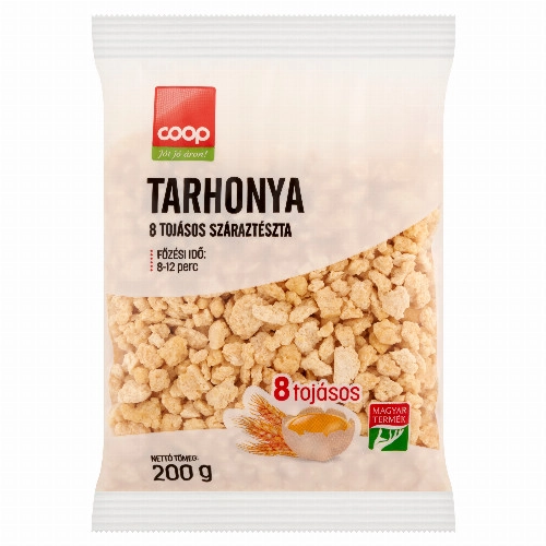 Coop tarhonya 8 tojásos száraztészta 200 g