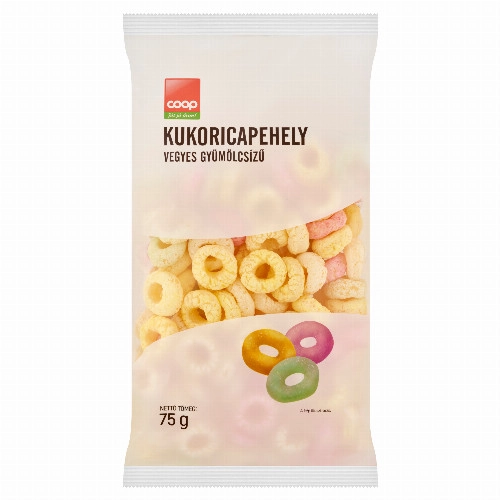 Coop vegyes gyümölcsízű kukoricapehely 75 g