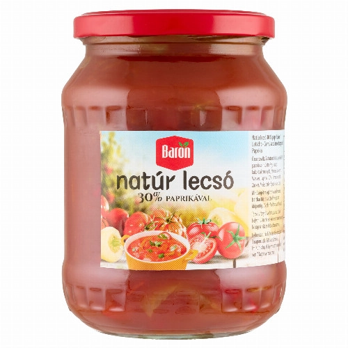Baron natúr lecsó 30% paprikával 680 g