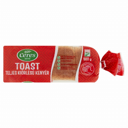Ceres Toast teljes kiőrlésű kenyér 500 g