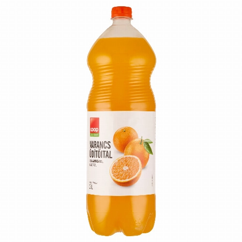 Coop narancs szénsavmentes üdítőital cukorral 2 l
