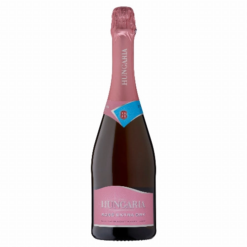  Hungaria Rosé Extra Dry palackban erjesztett különlegesen száraz rosé minőségi pezsgő 12,5% 0,75 l