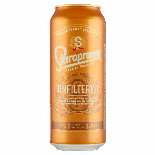 STAROPRAMEN UNFILTER.SÖR 5% DOB.DRS 0.5L