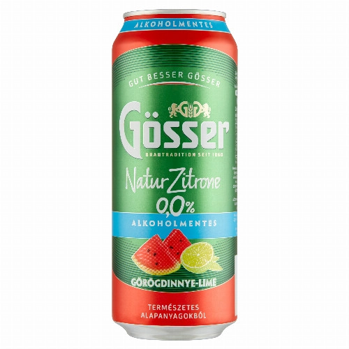 Gösser Natur Zitrone görögdinnye-lime ízű alkoholmentes sörital 0% 0,5 l doboz