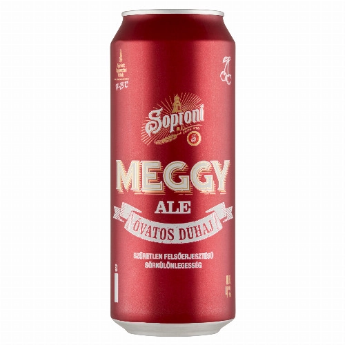 Soproni Óvatos Duhaj Meggy Ale szűretlen felsőerjesztésű sörkülönlegesség 4% 500 ml