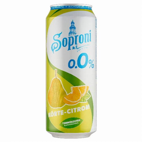 Soproni körte-citrom ízű alkoholmentes sörital 500 ml 