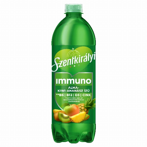 Szentkirályi Immuno alma-kiwi-ananász ízű szén-dioxiddal enyhén dúsított üdítőital 700 ml