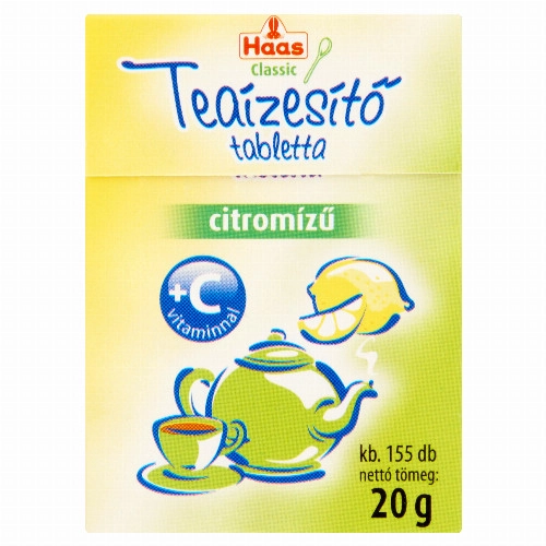 Haas Classic citromízű teaízesítő tabletta C-vitaminnal 20 g