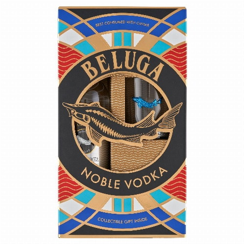 BELUGA NOBLE VODKA 40%+POHÁR DRS 0.7L