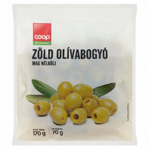 Coop mag nélküli zöld olívabogyó 170 g
