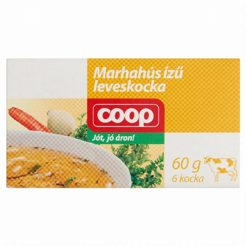 Coop marhahús ízű leveskocka 6 db 60 g