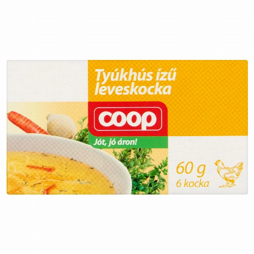 Coop tyúkhús ízű leveskocka 6 db 60 g