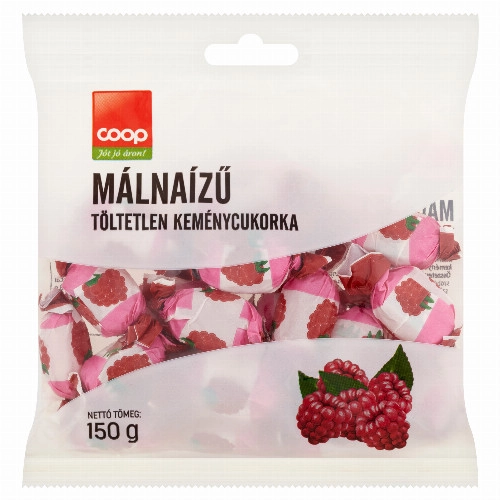 Coop Málnaízű töltetlen keménycukorka 150 g