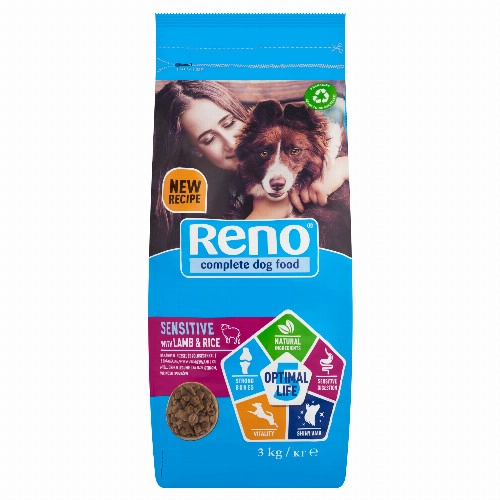 RENO KUTYA OP.LIFE SZÁR.BÁR-RIZS-ZÖ. 3KG