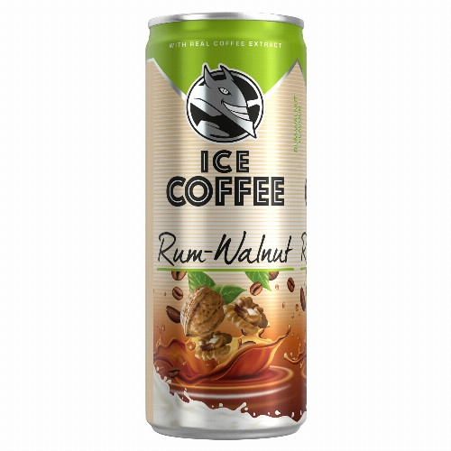 HELL Ice Coffee Rum-Walnut rumosdió ízű UHT alkoholmentes ital tejjel és kávékivonattal 250 ml