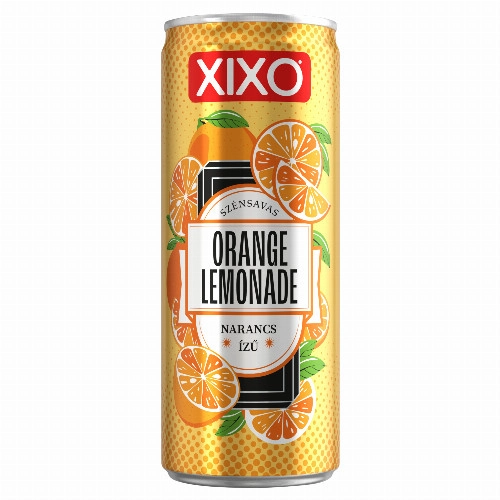XIXO Orange Lemonade narancsízű, szénsavas üdítőital cukorral és édesítőszerekkel 250 ml 