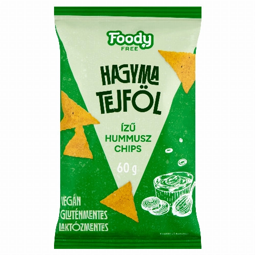 FOODY INT.HUMMUSCHIPS HAGYMÁS-TEJF. 60G