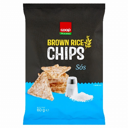 Coop sós rizs chips barna rizsből 60 g