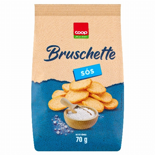 Coop Bruschette sós pirított kenyérszeletek 70 g