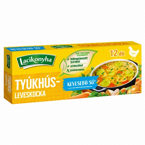 Lacikonyha tyúkhúsleveskocka 12 x 10 g (120 g)