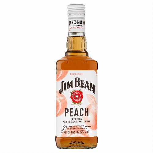 Jim Beam Peach őszibarack ízesítésű Bourbon whiskey alapú likőr 32,5% 0,7 l