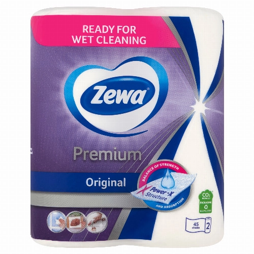Zewa Premium háztartási papírtörlő 2 rétegű 2 tekercs