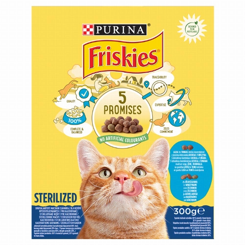 Friskies Steril száraz macskaeledel lazaccal és zöldségekkel 300 g