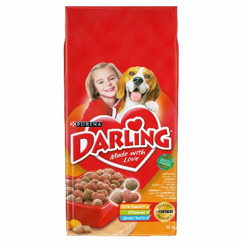 Darling teljes értékű állateledel felnőtt kutyák számára szárnyassal 15 kg