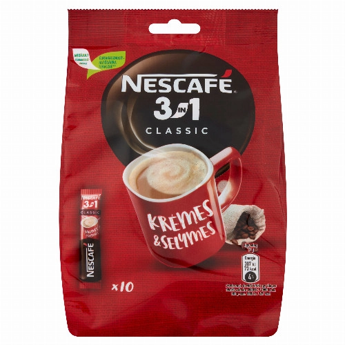Nescafé 3in1 Classic azonnal oldódó kávéspecialitás 10 x 17 g (170 g)