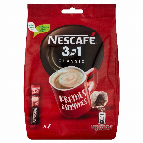 Nescafé 3in1 Classic azonnal oldódó kávéspecialitás 7 x 17 g (119 g)