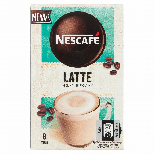Nescafé Latte azonnal oldódó kávéspecialitás 8 x 15 g (120 g)