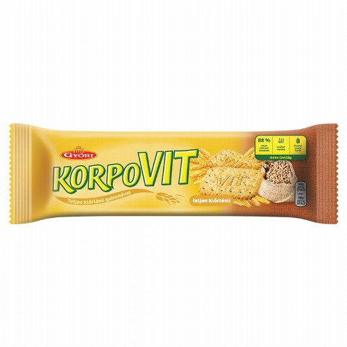 Győri Korpovit ropogós, édes keksz teljes kiőrlésű gabonával 174 g
