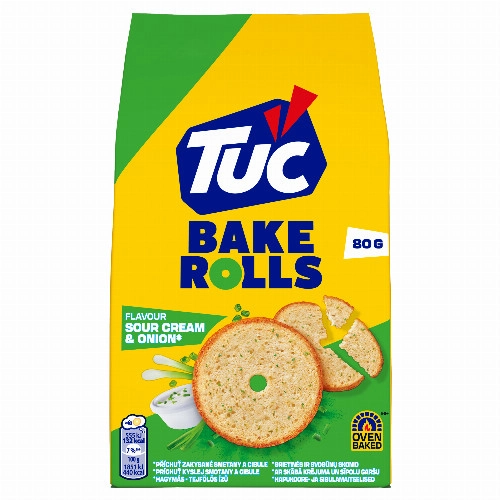 Tuc Bake Rolls hagymás-tejfölös ízű kétszersült 80 g